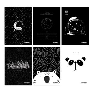 Тетрадка Street, А4, бели листа, 54л, B&W