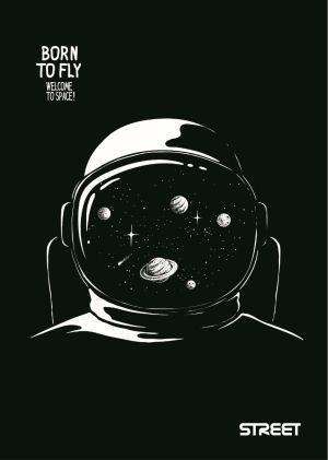 Тетрадка Street, А4, бели листа, 54л, B&W