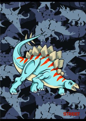 Тетрадка Street, А4, ШР, 54 л, Dinosaurs