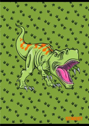 Тетрадка Street, А4, ШР, 54 л, Dinosaurs