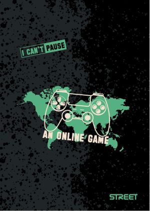 Тетрадка Street, А4, квадратчета, 54листа, Gaming