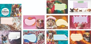 Етикети за тетрадка Street Animals Cute, опаковка 10 бр.