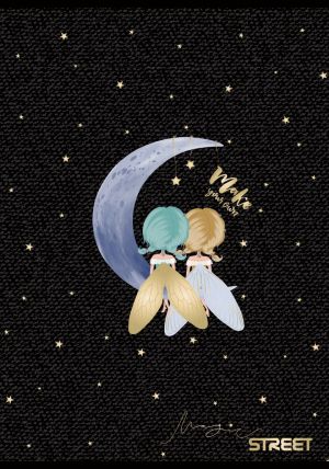 Тетрадка Street, А4, широки редове , 54л, Black&Gold