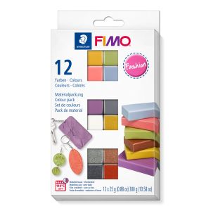 Комплект глина Staedtler Fimo Soft, 12цвята х 25g, Fashion