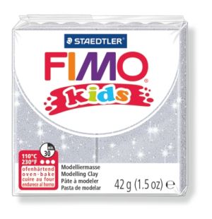 Полимерна глина Staedtler Fimo Kids,42g,блестящо сив 812