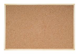 Дъска Bi-Office коркова с дървена рамка, 90x120 cm