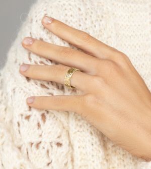 Пръстен Anekke Estrecho, позлатен, размер 12