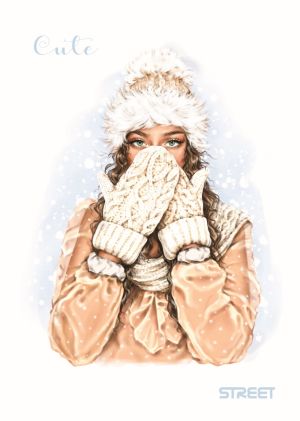 Тетрадка Street, А4, бели листа, 54листа, Cute