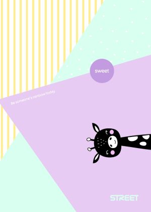 Тетрадка Street, А4, квадратчета, 54листа, Sweet