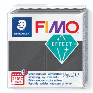 Полимерна глина Staedtler Fimo Effect,57g, металическо сив 91