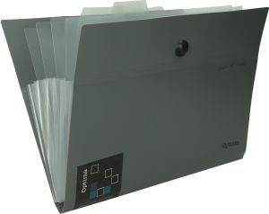Папка Optima, А4, с 6 отделения, сива