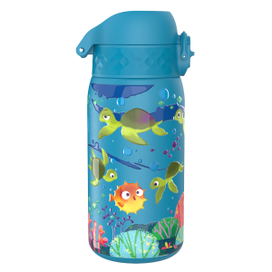 Бутилка за вода Ion8 Print, метална, 400ml, Sea Turtle