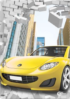 Тетрадка А5, S-line, 96 листа, ШР, 55g, тв. корици