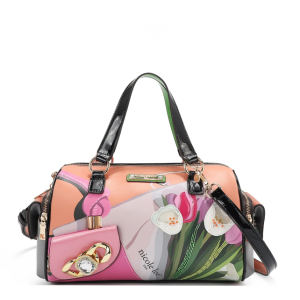 Чанта Nicole Lee, 31x22.5x13.5 cm, Violet Blossom