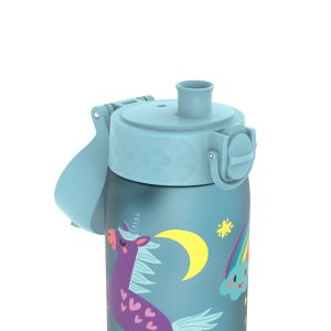 Бутилка за вода Ion8 Print, рециклирани пластмаса, 500ml, ЕДНОРОЗИ СИНИ