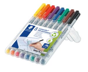 Комплект маркери Staedtler Lumocolor 312 B, 8 цвята