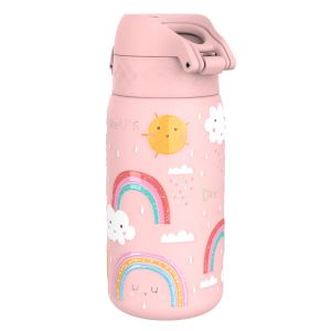 Бутилка за вода Ion8 Print, метална, 400ml, ДЪГА