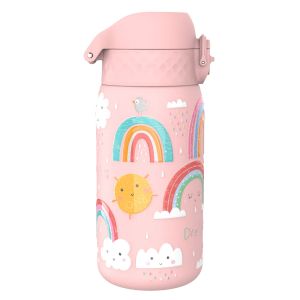 Бутилка за вода Ion8 Print, метална, 400ml, ДЪГА