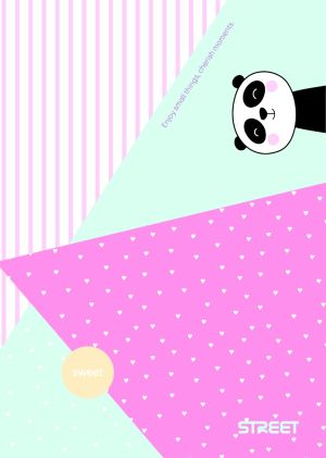 Тетрадка с телчета А5, 60 листа, широки редове, БГ, Sweet