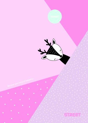 Тетрадка с телчета А5, 60 листа, широки редове, БГ, Sweet