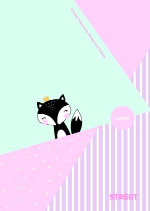 Тетрадка с телчета А5, 60 листа, широки редове, БГ, Sweet