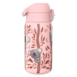 Бутилка за вода Ion8 Print, метална, 400ml, КОАЛА