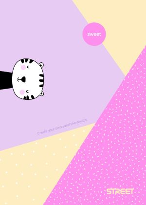 Тетрадка Street, А5, бели листа, 54листа, sweet