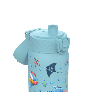 Бутилка за вода Ion8 Print, метална, 400ml, Sharks