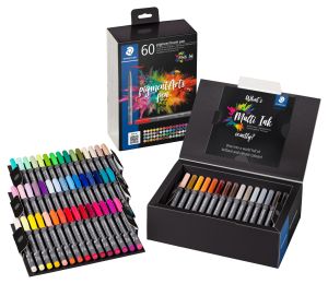 Флумастри Staedtler Pigment Brush 371, 60 цвята