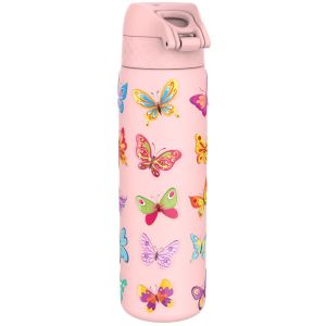 Бутилка за вода Ion8 Print, метална, 600ml, ПЕПЕРУДИ