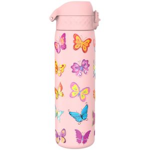 Бутилка за вода Ion8 Print, метална, 600ml, ПЕПЕРУДИ