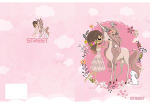 Тетрадка О+, А5, 20л,широки редове ,телчета,2024  момиче