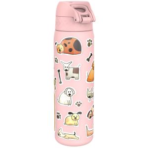 Бутилка за вода Ion8 Print, метална, 600ml, КУЧЕТА