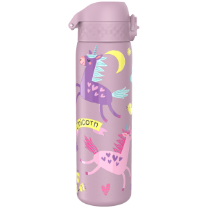 Бутилка за вода Ion8 Print, метална, 600ml, Unicorns