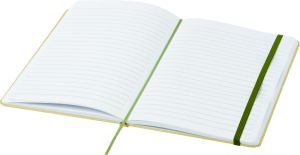 Бележник Nelida A5, линиран, с цветна лента, КРАФТ/ЧЕРВЕН