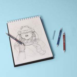 Автоматичен молив Rotring Tikky Retro, 0.7mm, син
