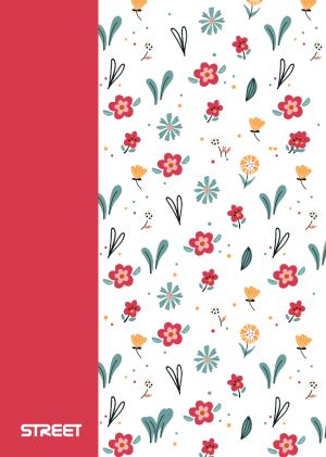 Тетрадка с телчета А4, 60л, PP, широки редове, БГ, Blossom