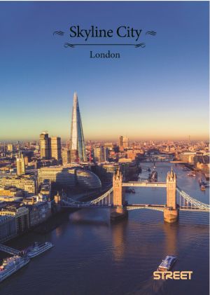 Тетрадка с телчета А4, 80л, широки редове, БГ, Skyline