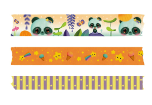 Комплект лепящи ленти Bangoberry Pally Panda, 3 броя