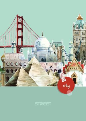 Тетрадка с телчета А5, 60 листа, ШР, БГ,City Break