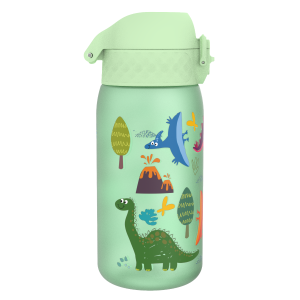 Бутилка за вода Ion8 Print, рециклирана пластмаса, 350ml,Dinosaur