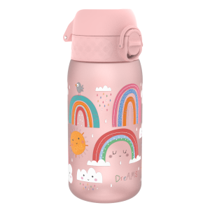 Бутилка за вода Ion8 Print, рециклирана пластмаса, 350ml,Rainbows