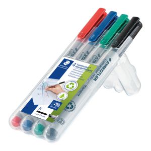 Комплект маркери Staedtler Lumocolor 312 B, 4 цвята