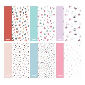 Тетрадка с телчета А5, 60л, PP, ШР, БГ, Blossom