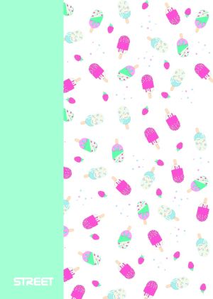 Тетрадка с телчета А5, 60л, PP, ШР, БГ, Blossom