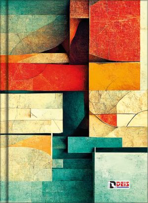 Тетрадка Deis А5, 120л, широки редове , шити, твърди корици , стил 2024