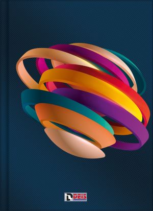 Тетрадка Deis А5, 120л, широки редове , шити, твърди корици , стил 2024