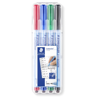 Маркер Staedtler Lumocolor correctable 305F, 4 цвята
