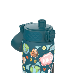 Бутилка за вода Ion8 Print, метална, 400ml, Space