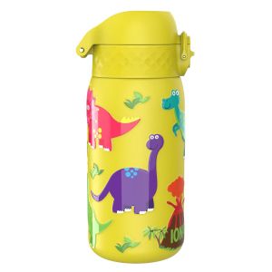Бутилка за вода Ion8 Print, метална, 400ml, ДИНОЗАВРИ2